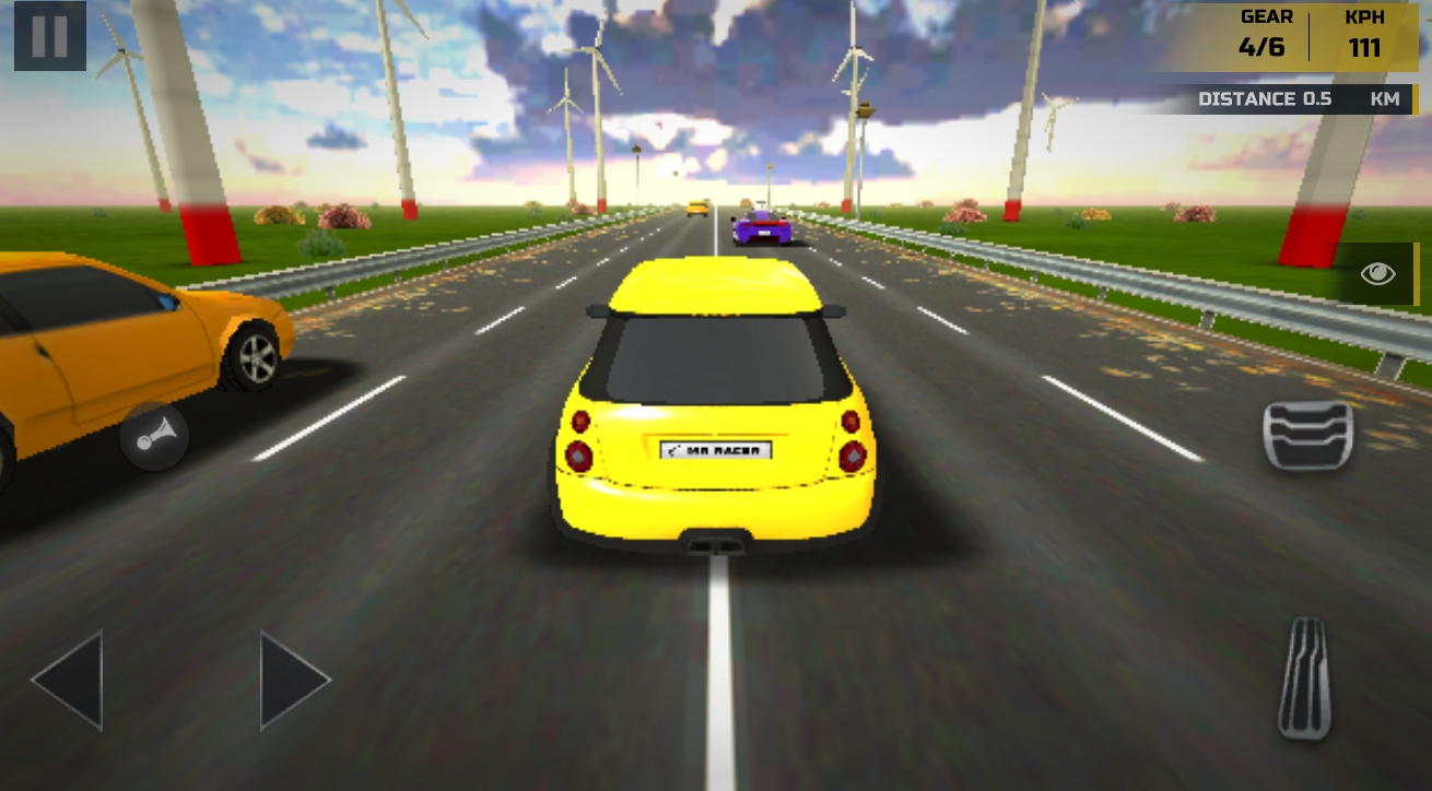 MR RACER screenshot of night route